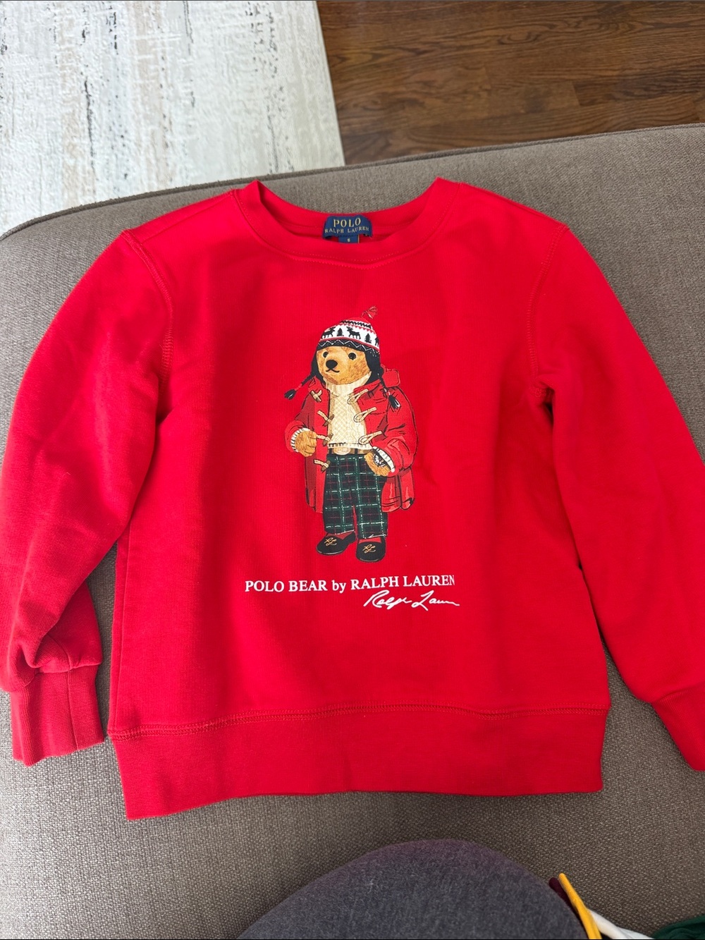 Ralph Lauren Red Polo Bear Kids Sweatshirt
